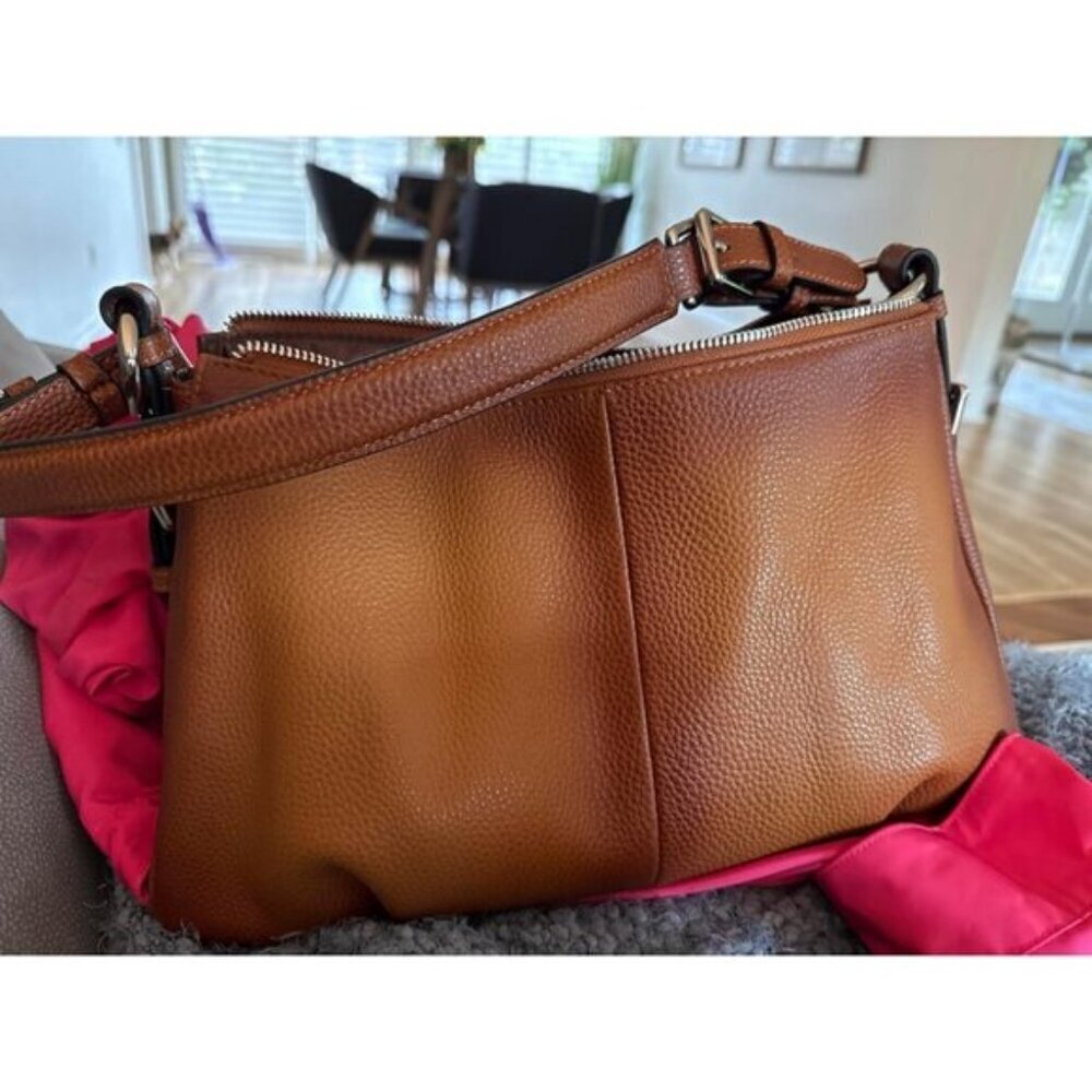🆕Womens Brown Genuine Leather Shoulder Bag Top Handle Handbag Ladies Purses - Picture 3 of 15